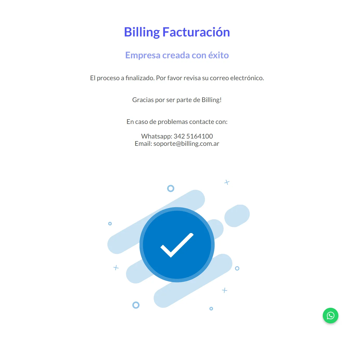 Creando cuenta Billing
