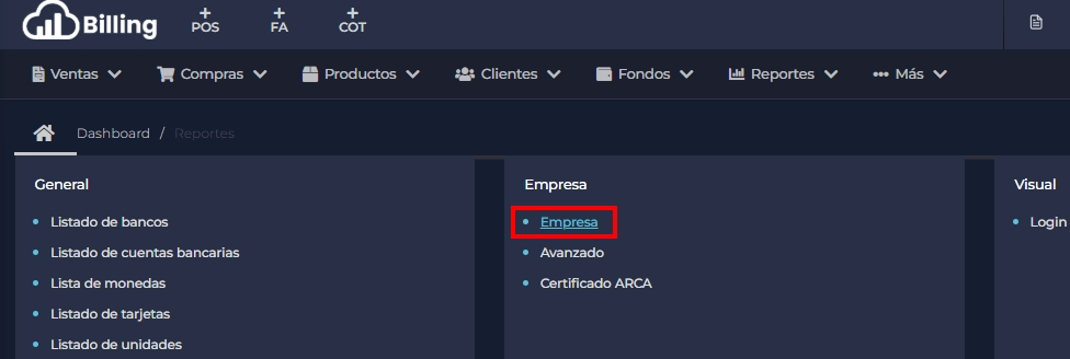 BILLING EMPRESA
