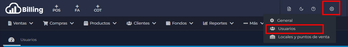 Usuarios Billing